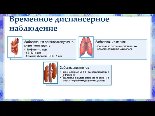 Временное диспансерное наблюдение