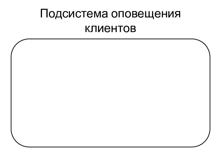 Подсистема оповещения клиентов