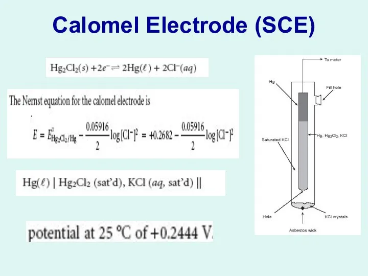 Calomel Electrode (SCE)