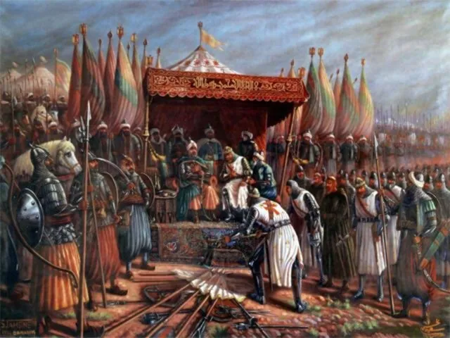 Салах ад-Дин окружил и разгромил в сражении крупные силы крестоносцев.
