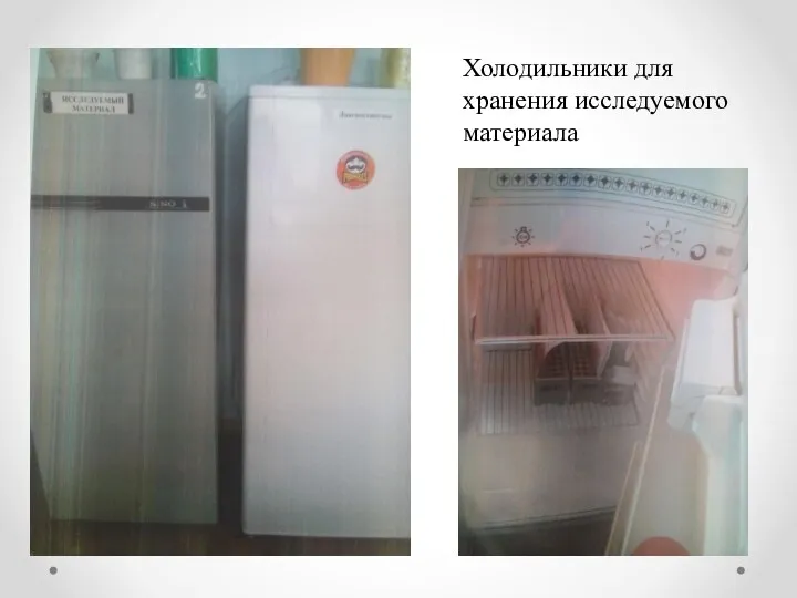 Холодильники для хранения исследуемого материала