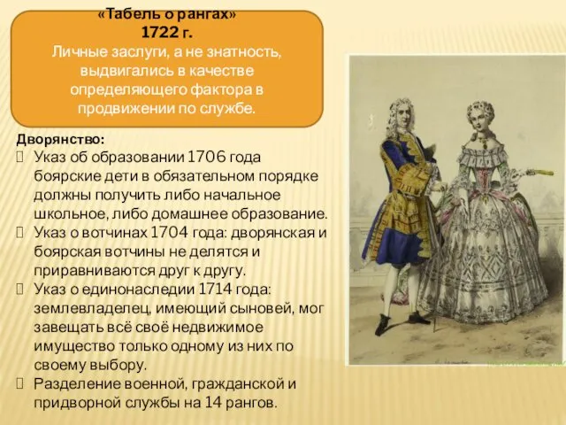 Дворянство: Указ об образовании 1706 года боярские дети в обязательном