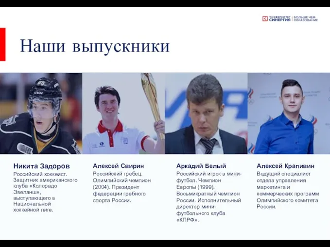 Наши выпускники Никита Задоров Российский хоккеист. Защитник американского клуба «Колорадо