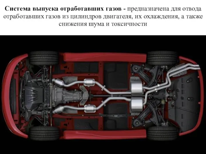 Система выпуска отработавших газов - предназначена для отвода отработавших газов