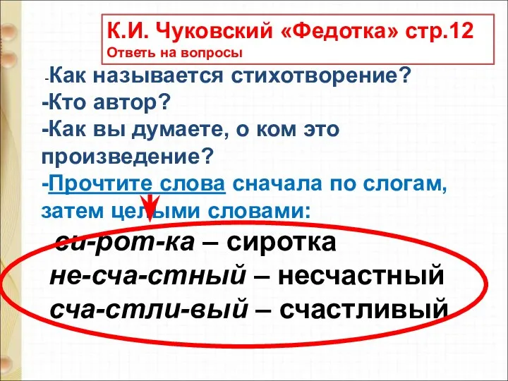 -Как называется стихотворение? -Кто автор? -Как вы думаете, о ком