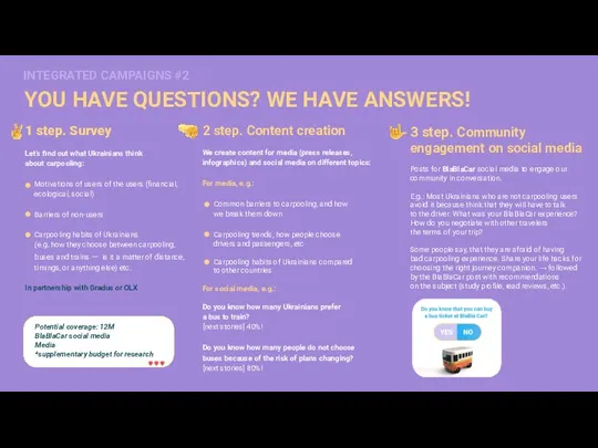 YOU HAVE QUESTIONS? WE HAVE ANSWERS! 1 step. Survey Let’s