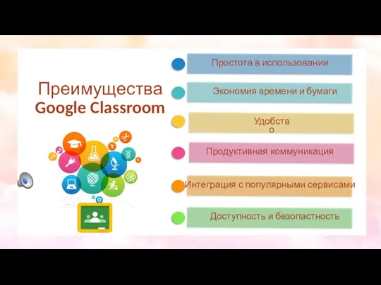 Преимущества Google Classroom Простота в использовании Экономия времени и бумаги