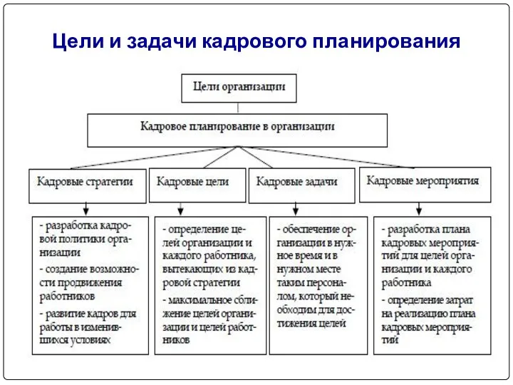 Цели и задачи кадрового планирования