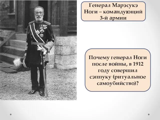 Генерал Марэсукэ Ноги – командующий 3-й армии Почему генерал Ноги