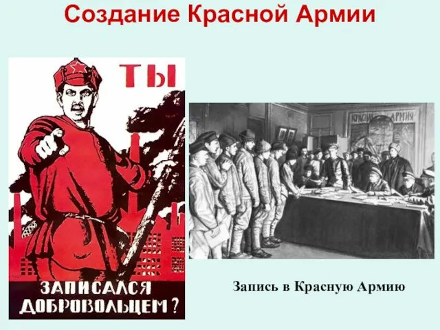 Создание Красной Армии Запись в Красную Армию