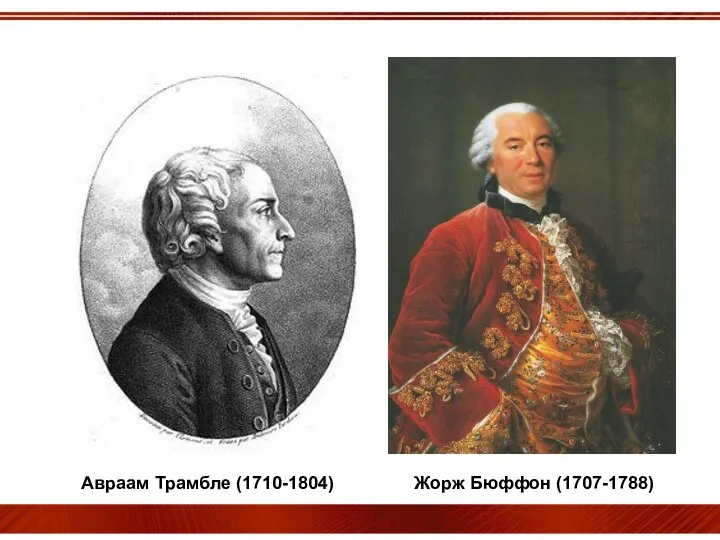 Авраам Трамбле (1710-1804) Жорж Бюффон (1707-1788)