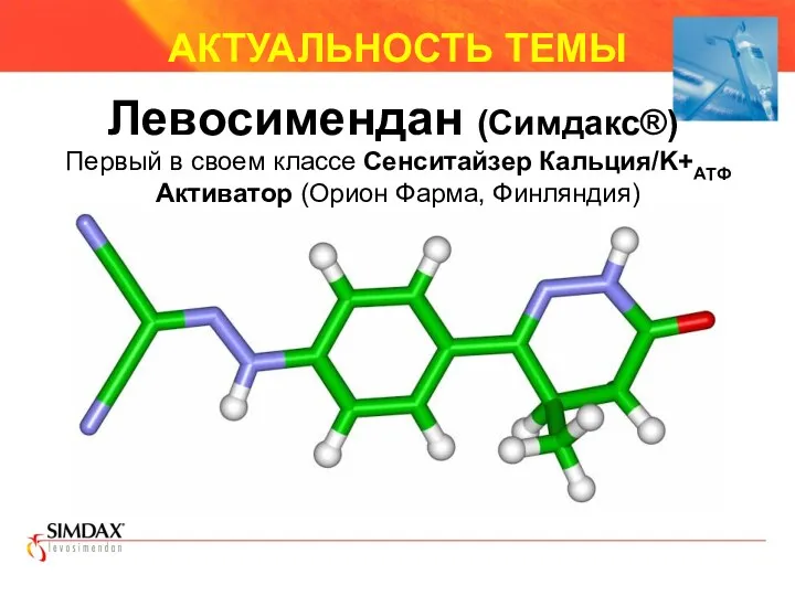 Первый в своем классе Сенситайзер Кальция/K+ATФ Активатор (Орион Фарма, Финляндия) АКТУАЛЬНОСТЬ ТЕМЫ