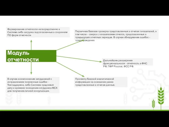 Модуль отчетности Дальнейшее расширения функциональности - отчетность в ФНС РФ,