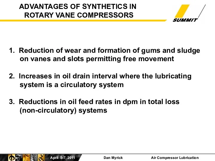 1. Reduction of wear and formation of gums and sludge