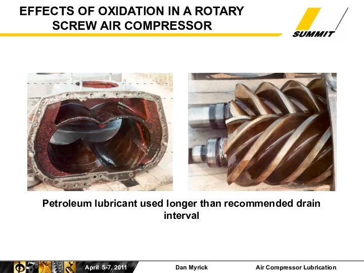 EFFECTS OF OXIDATION IN A ROTARY SCREW AIR COMPRESSOR Petroleum