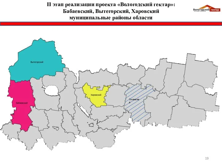 Тотемский II этап реализации проекта «Вологодский гектар»: Бабаевский, Вытегорский, Харовский муниципальные районы области