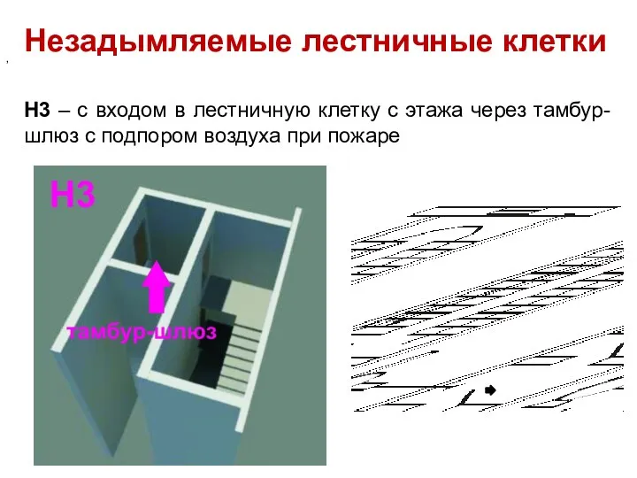 , , Незадымляемые лестничные клетки Н3 – с входом в