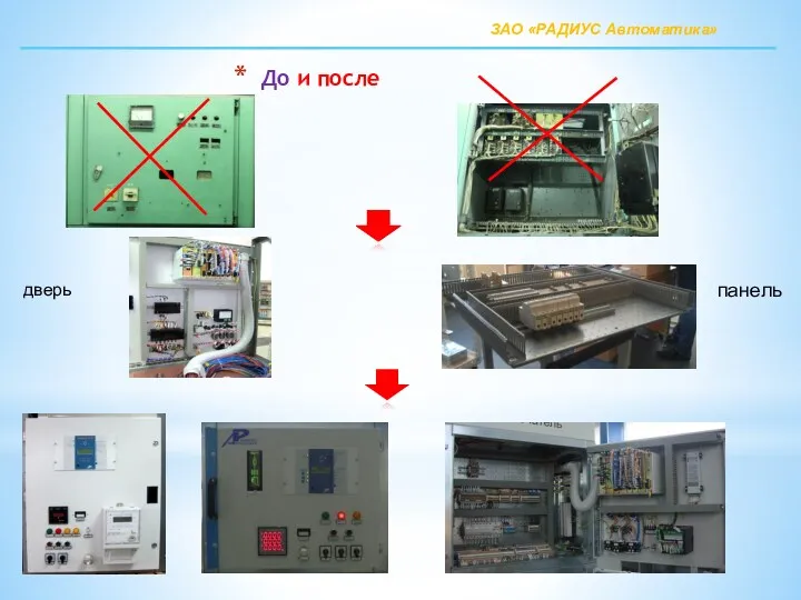 До и после дверь панель ЗАО «РАДИУС Автоматика»