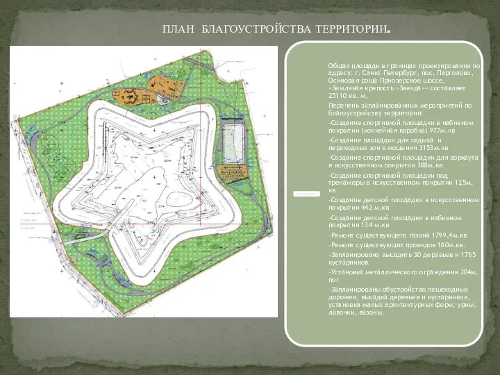 ПЛАН БЛАГОУСТРОЙСТВА ТЕРРИТОРИИ.