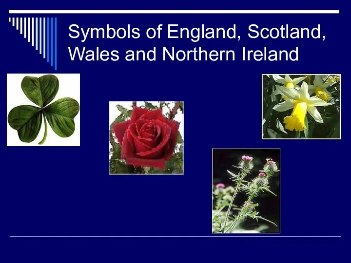 Symbols of England, Scotland, Wales and Northern Ireland