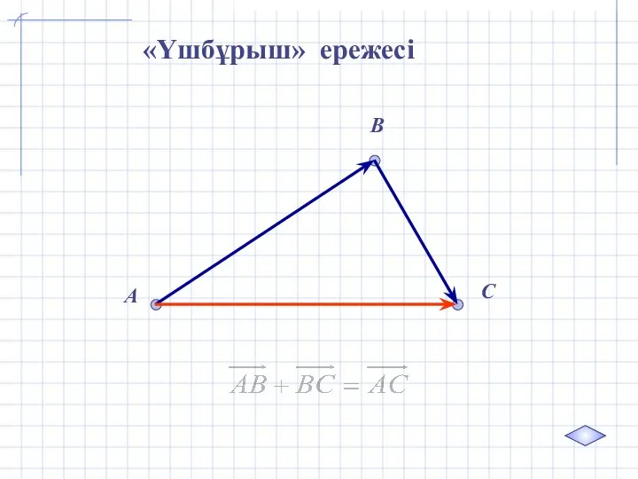 A B C «Үшбұрыш» ережесі