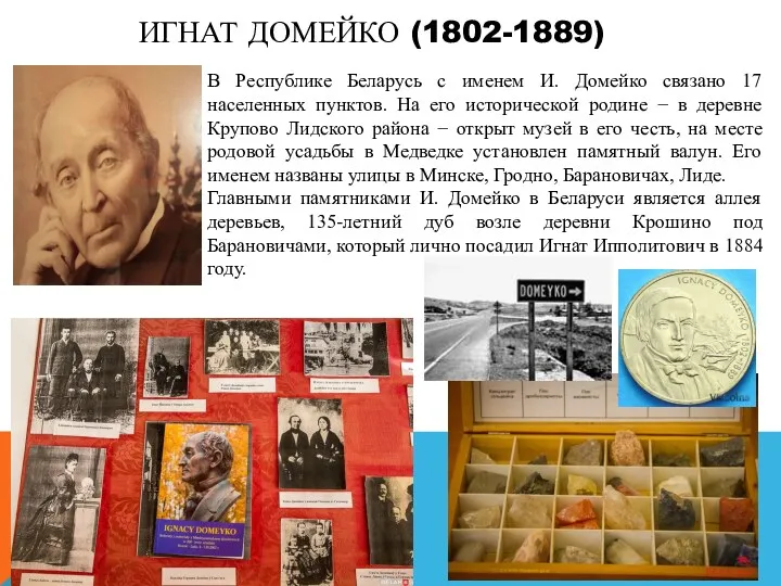 ИГНАТ ДОМЕЙКО (1802-1889) В Республике Беларусь с именем И. Домейко