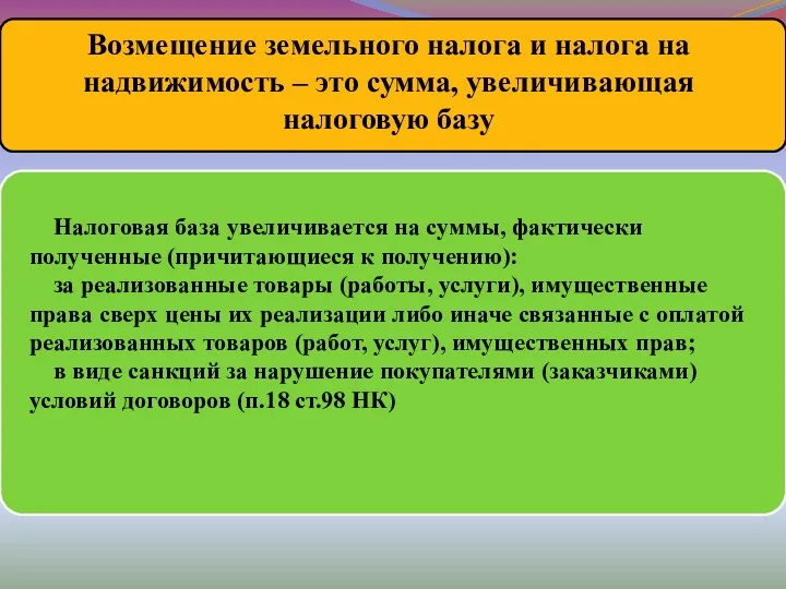 Налоговая база увеличивается на суммы, фактически полученные (причитающиеся к получению):