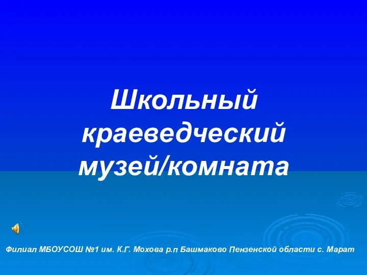 Презентация1g Школьный музей