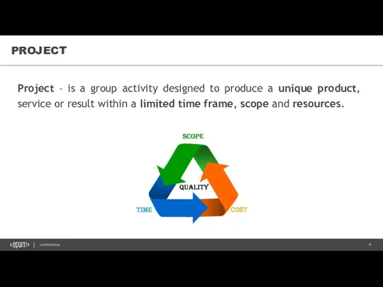 PROJECT Project – is a group activity designed to produce