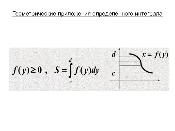 Геометрические приложения определённого интеграла