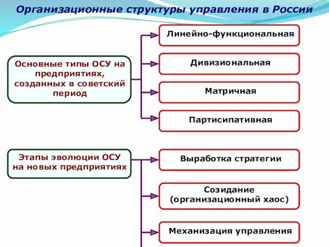 Организационные структуры управления в России