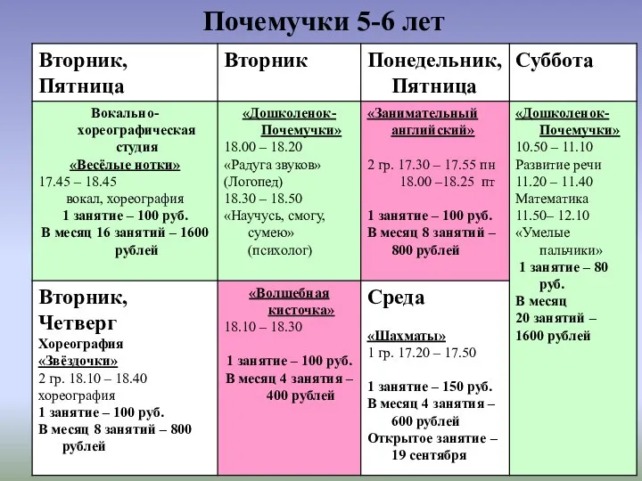 Почемучки 5-6 лет