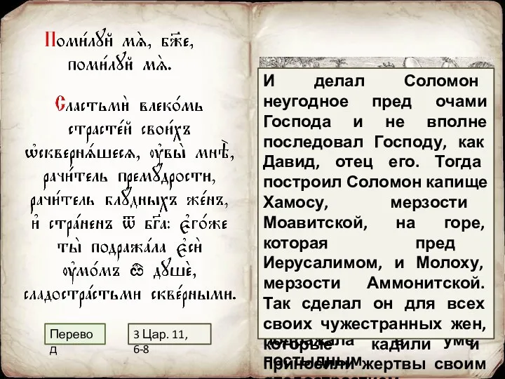 Увлекшись сластолюбивыми страстями, осквернился, увы, ревнитель премудрости, возлюбив нечестивых женщин