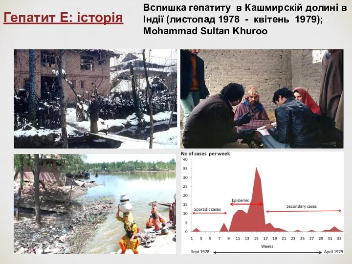 Гепатит Е: історія Вспишка гепатиту в Кашмирскій долині в Індії