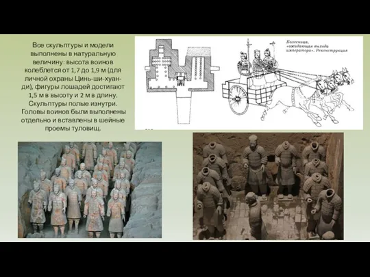 Все скульптуры и модели выполнены в натуральную величину: высота воинов