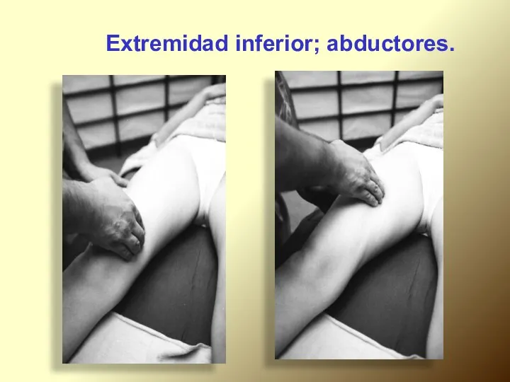 Extremidad inferior; abductores.