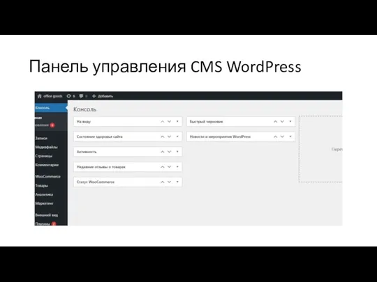 Панель управления CMS WordPress