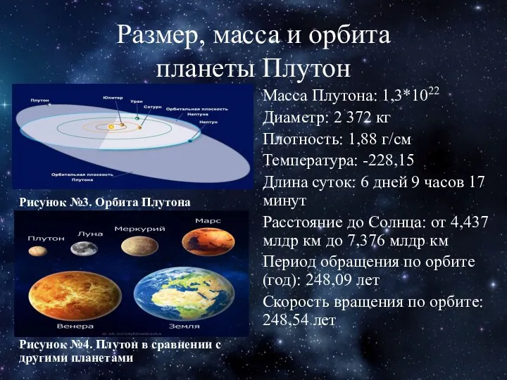 Размер, масса и орбита планеты Плутон Рисунок №3. Орбита Плутона