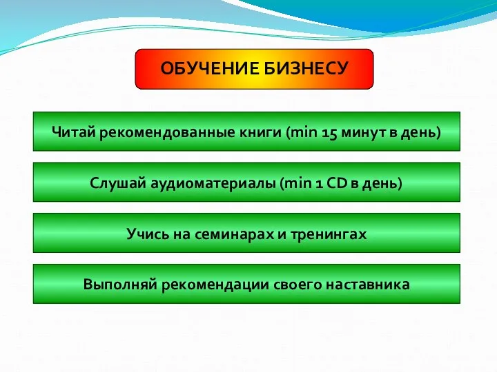 Читай рекомендованные книги (min 15 минут в день) Слушай аудиоматериалы