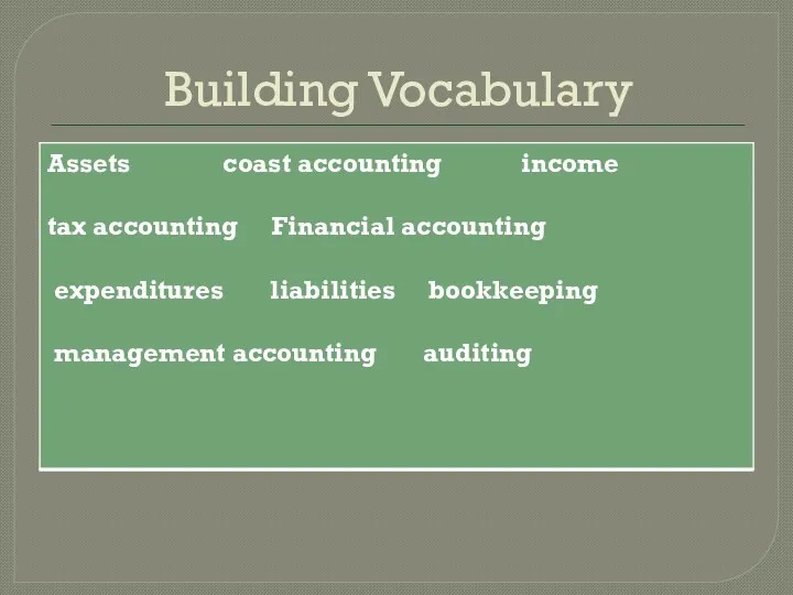 Building Vocabulary