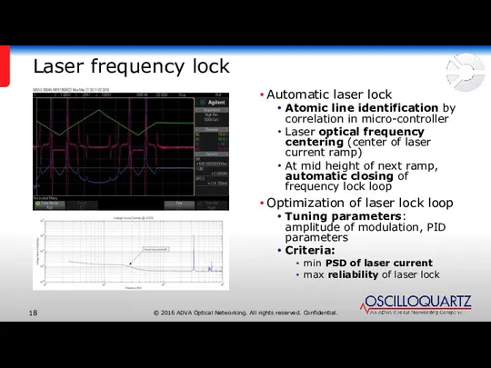 Laser frequency lock Automatic laser lock Atomic line identification by correlation in micro-controller