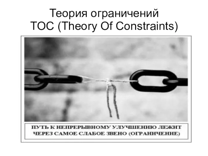 Теория ограничений TOC (Theory Of Constraints)