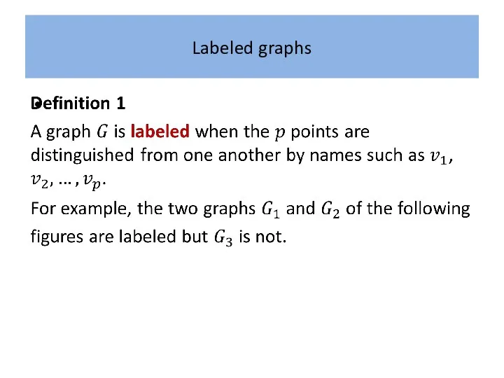 Labeled graphs