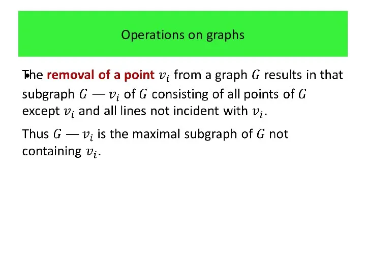 Operations on graphs