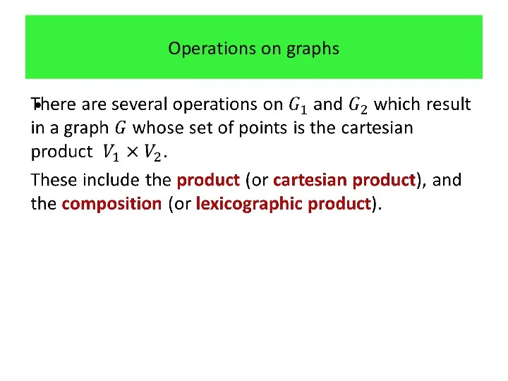 Operations on graphs