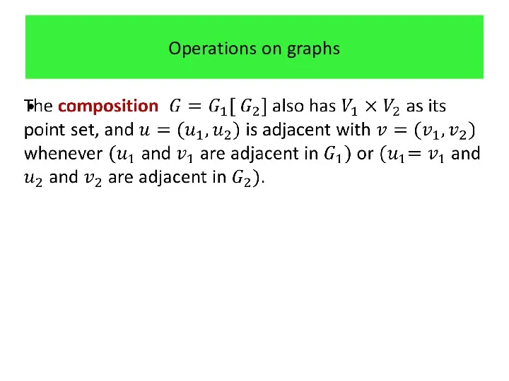 Operations on graphs