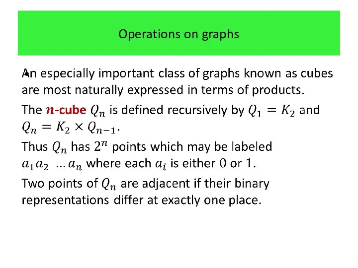 Operations on graphs