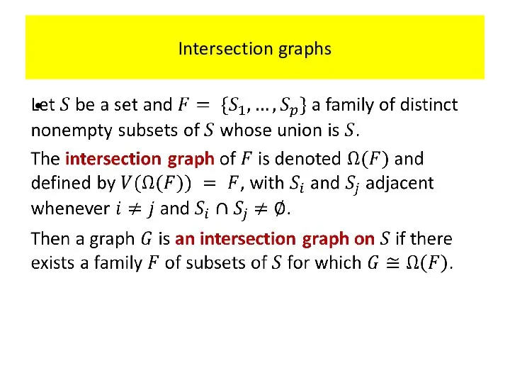 Intersection graphs