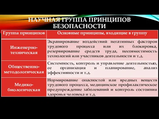 НАУЧНАЯ ГРУППА ПРИНЦИПОВ БЕЗОПАСНОСТИ