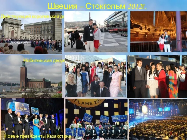 Швеция – Стокгольм 2012г. Нобелевский дворец Действующий королевский дворец Новые президенты Казахстана